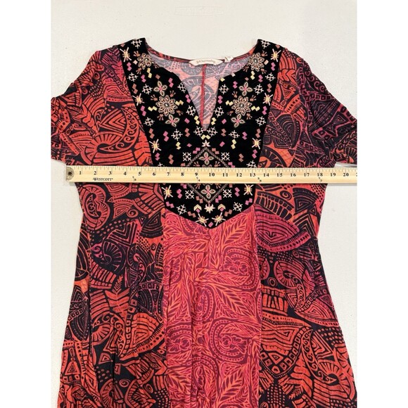 Soft Surroundings Top Womens Medium Embroidered Tunic Bell Sleeve Boho Travel - Picture 6 of 6